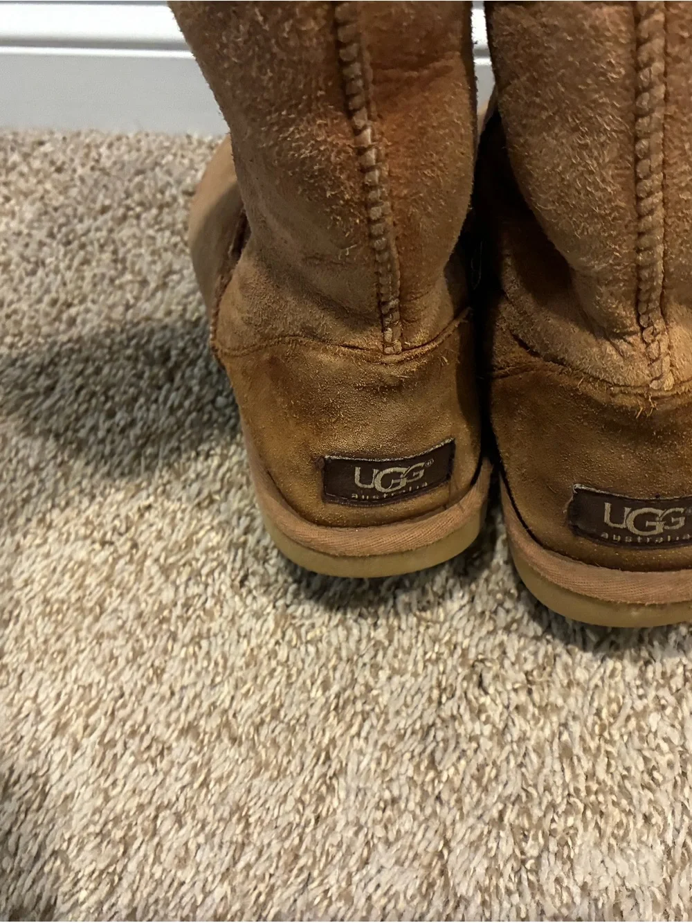 UGG Classic Tall Suede Shearling Boots - Chestnut